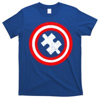 Captain Autism Distressed Shield T-Shirt