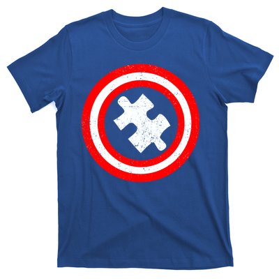 Captain Autism Distressed Shield T-Shirt