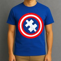 Captain Autism Distressed Shield T-Shirt