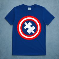 Captain Autism Distressed Shield T-Shirt