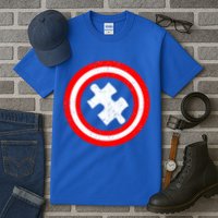Captain Autism Distressed Shield Tall T-Shirt