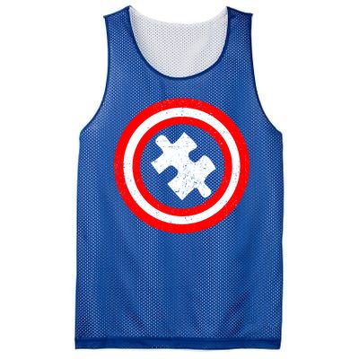 Captain Autism Distressed Shield Mesh Reversible Basketball Jersey Tank