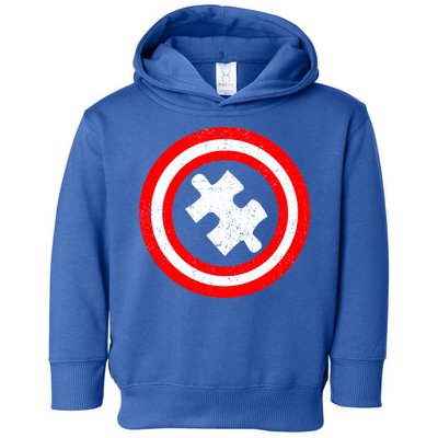 Captain Autism Distressed Shield Toddler Hoodie