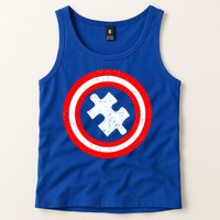 Captain Autism Distressed Shield Tank Top