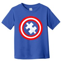 Captain Autism Distressed Shield Toddler T-Shirt