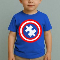 Captain Autism Distressed Shield Toddler T-Shirt