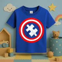 Captain Autism Distressed Shield Toddler T-Shirt