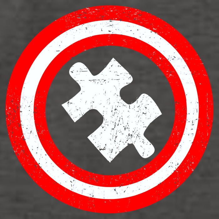 Captain Autism Distressed Shield Vector Backpack