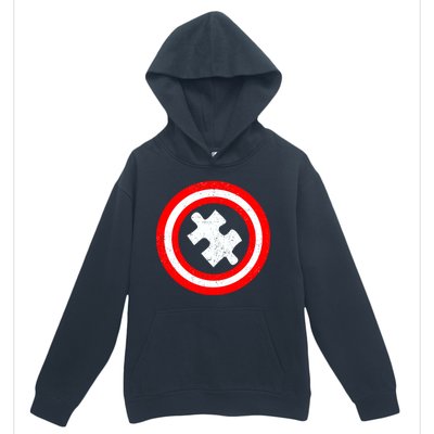 Captain Autism Distressed Shield Urban Pullover Hoodie