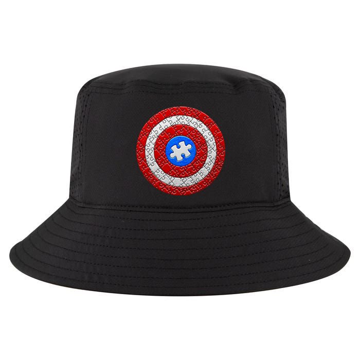 Captain Autism Puzzle Shield Cool Comfort Performance Bucket Hat