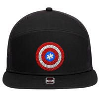 Captain Autism Puzzle Shield 7 Panel Mesh Trucker Snapback Hat