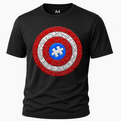 Captain Autism Puzzle Shield Performance Shirt