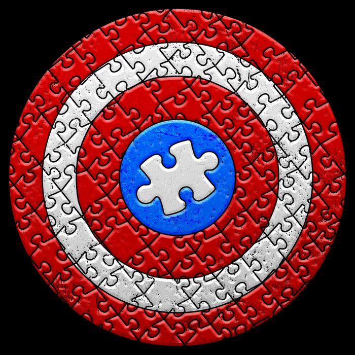 Captain Autism Puzzle Shield Bucket Hat