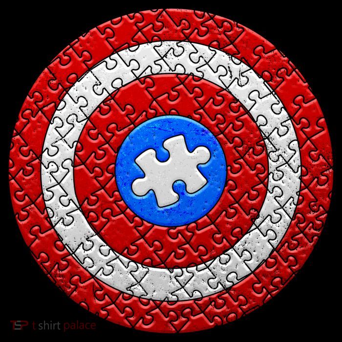 Captain Autism Puzzle Shield Flatbill Hat