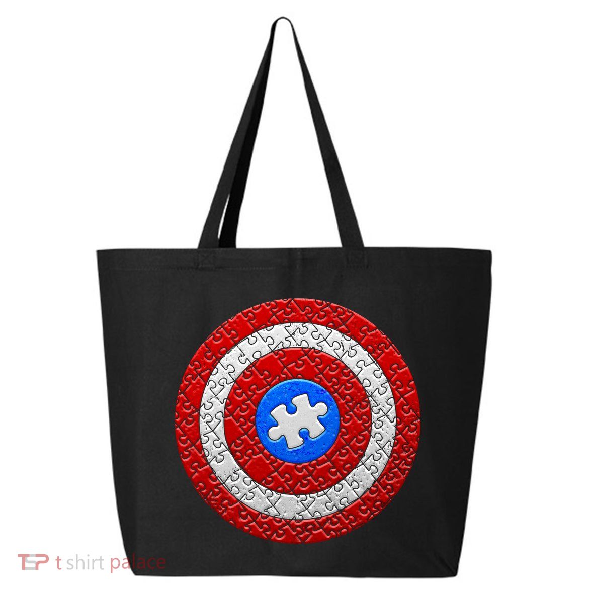 Captain Autism Puzzle Shield 25L Jumbo Tote