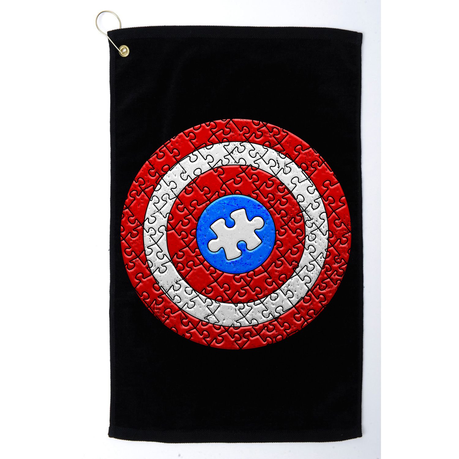 Captain Autism Puzzle Shield Golf Towel