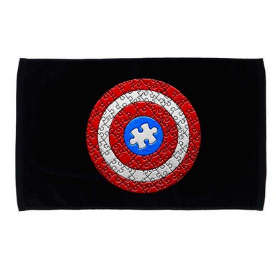 Captain Autism Puzzle Shield Microfiber Hand Towel
