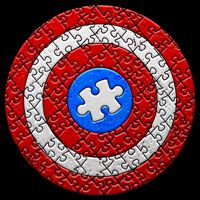 Captain Autism Puzzle Shield Wool Snapback Cap