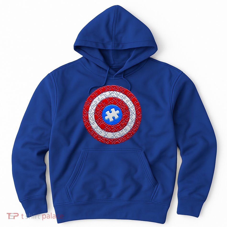 Captain Autism Puzzle Shield Hoodie