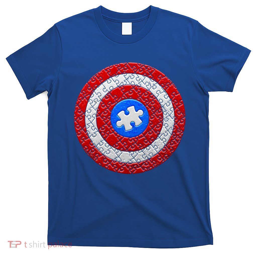 Captain Autism Puzzle Shield T-Shirt