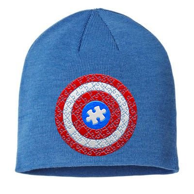 Captain Autism Puzzle Shield Sustainable Beanie