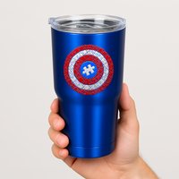 Captain Autism Puzzle Shield Tumbler
