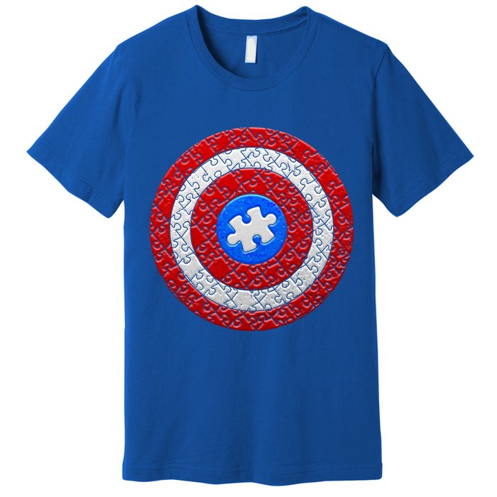 Captain Autism Puzzle Shield Premium T-Shirt