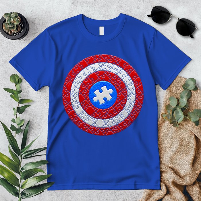 Captain Autism Puzzle Shield Premium T-Shirt