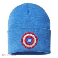 Captain Autism Puzzle Shield Sustainable Knit Beanie