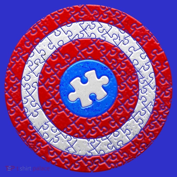 Captain Autism Puzzle Shield Sustainable Knit Beanie