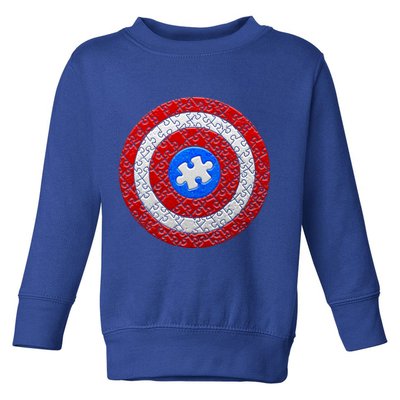 Captain Autism Puzzle Shield Toddler Sweatshirt