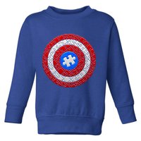 Captain Autism Puzzle Shield Toddler Sweatshirt