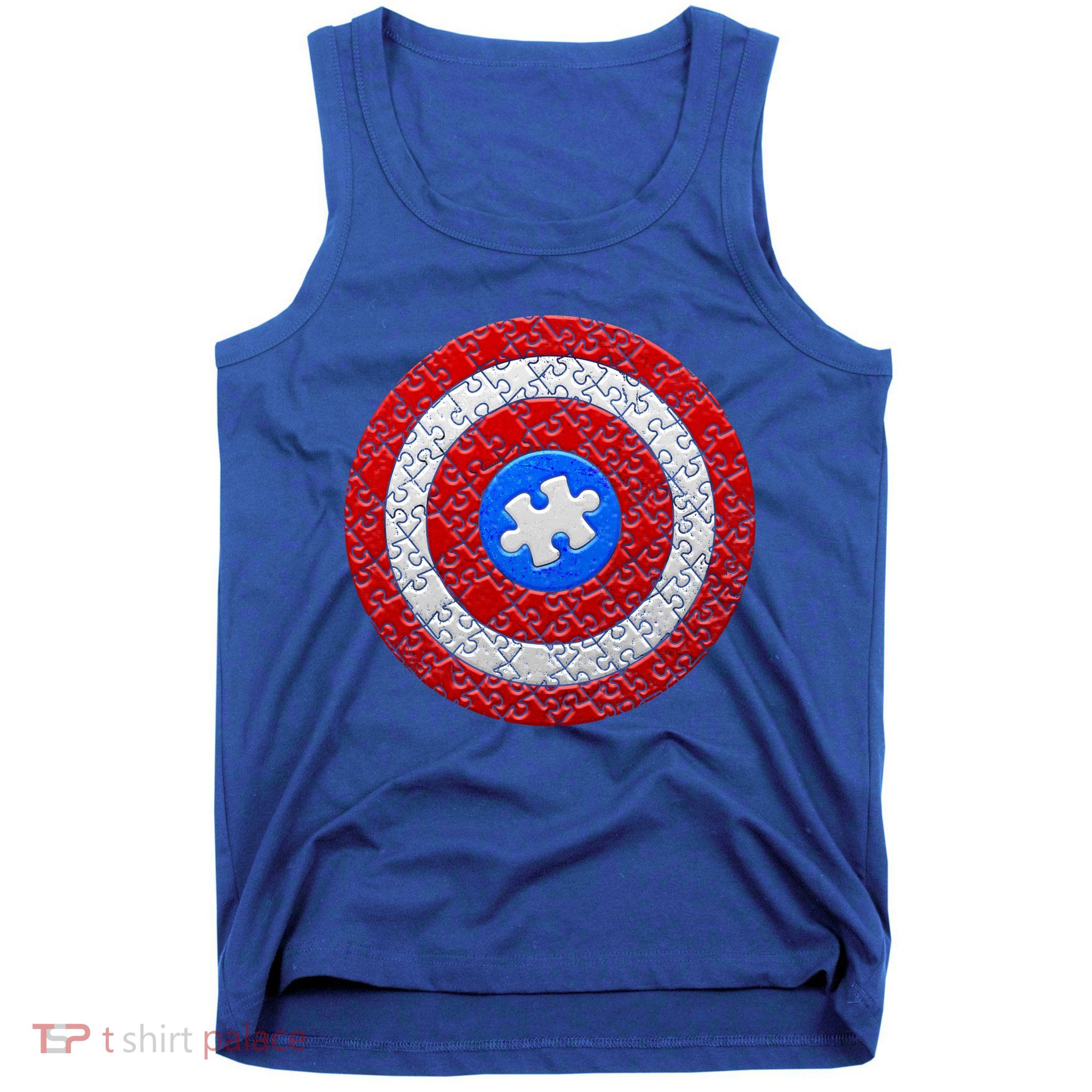 Captain Autism Puzzle Shield Tank Top