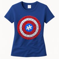 Captain Autism Puzzle Shield Womens T-Shirt