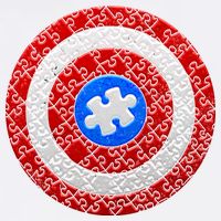 Captain Autism Puzzle Shield Garment-Dyed Sweatshirt