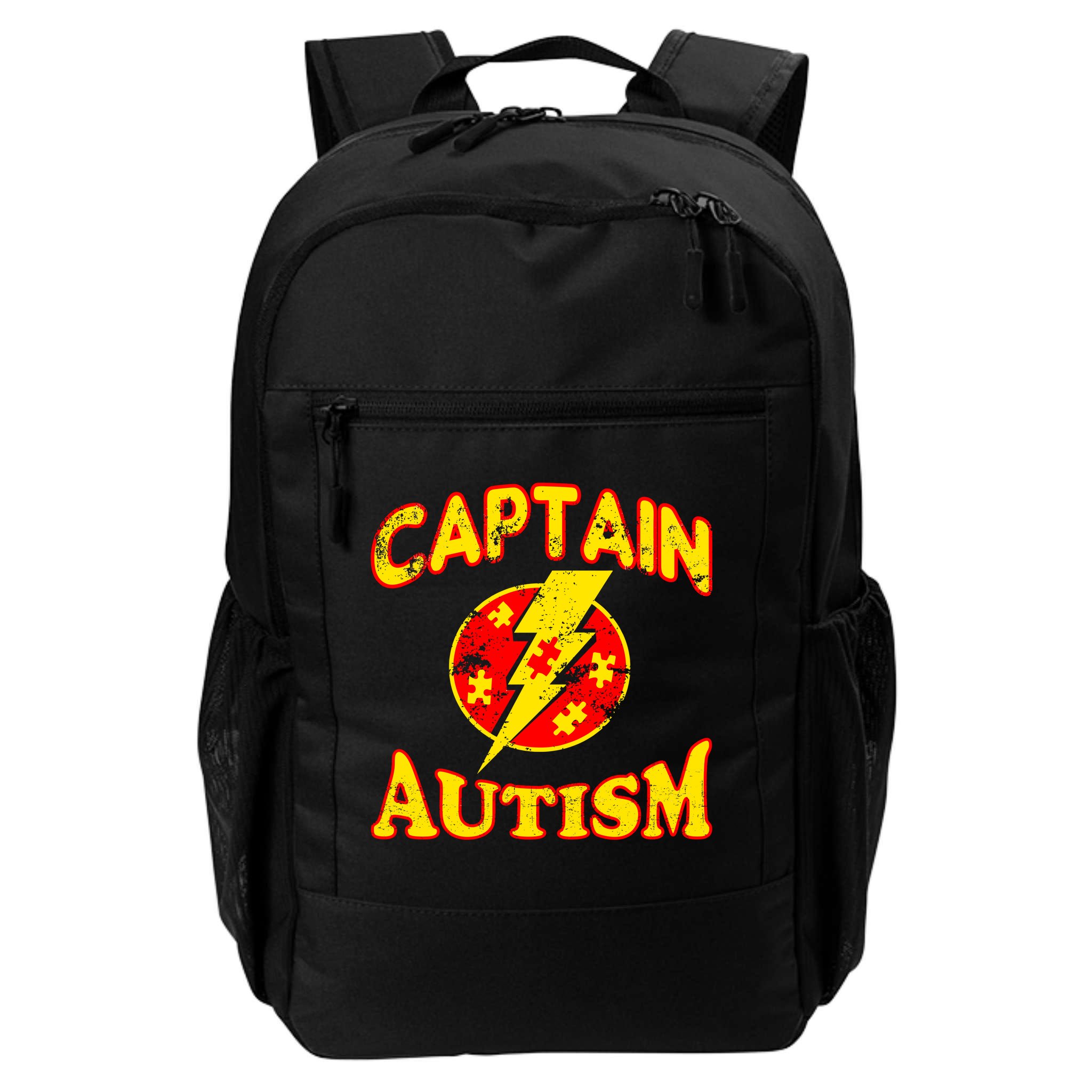Captain Autism Superhero Logo Backpack