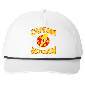 Captain Autism Superhero Logo Snapback Five-Panel Rope Hat