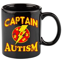 Captain Autism Superhero Logo 11oz C Handle Ceramic Mug