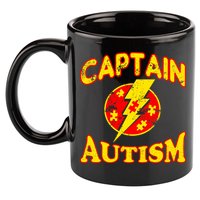 Captain Autism Superhero Logo 11oz C Handle Ceramic Mug