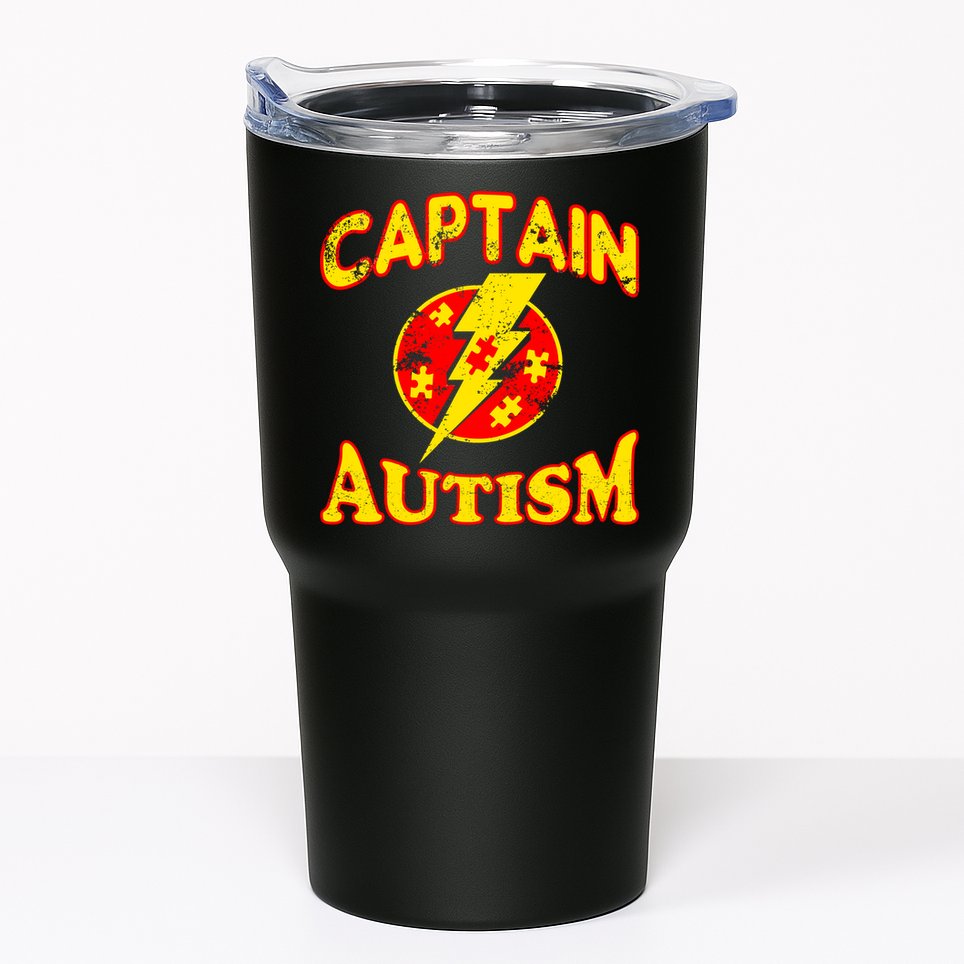 Captain Autism Superhero Logo Tumbler