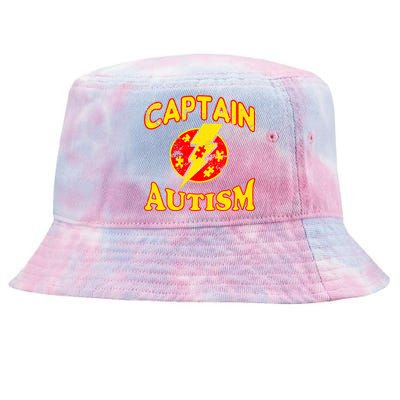 Captain Autism Superhero Logo Tie-Dyed Bucket Hat