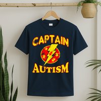 Captain Autism Superhero Logo T-Shirt