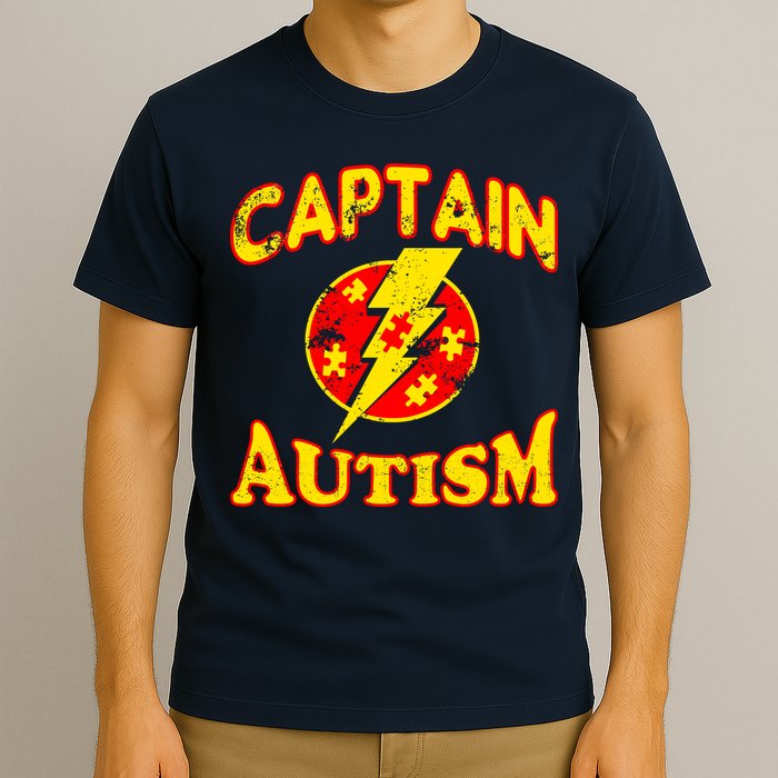 Captain Autism Superhero Logo T-Shirt