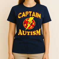 Captain Autism Superhero Logo T-Shirt