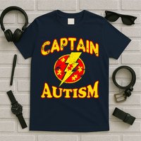 Captain Autism Superhero Logo T-Shirt