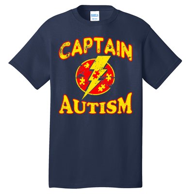 Captain Autism Superhero Logo Tall T-Shirt