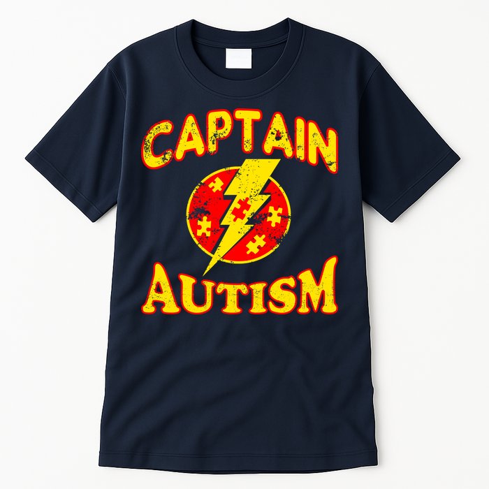 Captain Autism Superhero Logo Tall T-Shirt