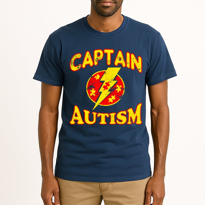 Captain Autism Superhero Logo Tall T-Shirt
