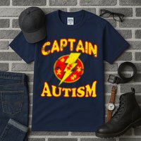 Captain Autism Superhero Logo Tall T-Shirt