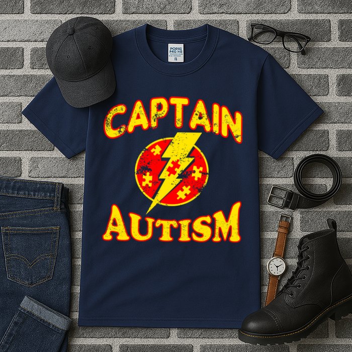 Captain Autism Superhero Logo Tall T-Shirt